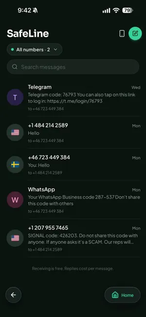 SafeCode OTP screenshot 2