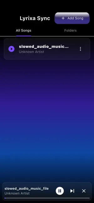 Lyrixa Sync - Audio FX Player screenshot 1