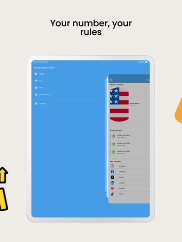 Virtual Number & SMS iPad screenshot