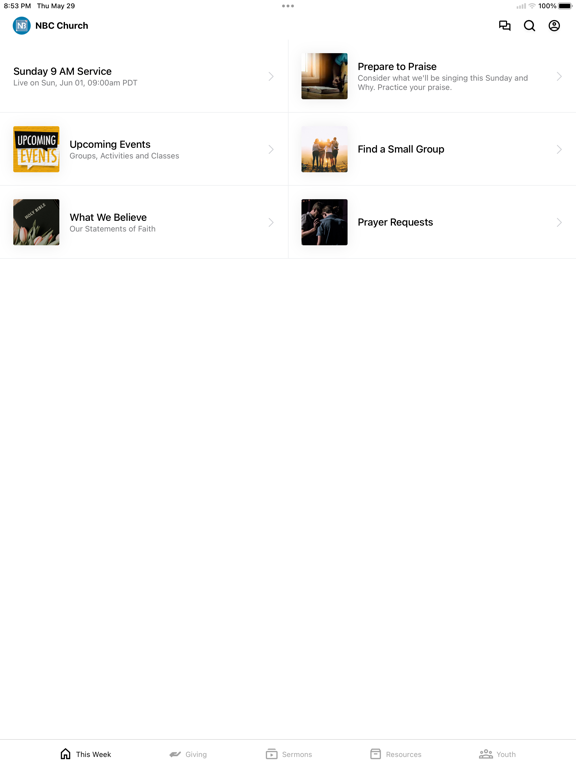 New Beginnings Church - OR iPad screenshot 1 - Education app