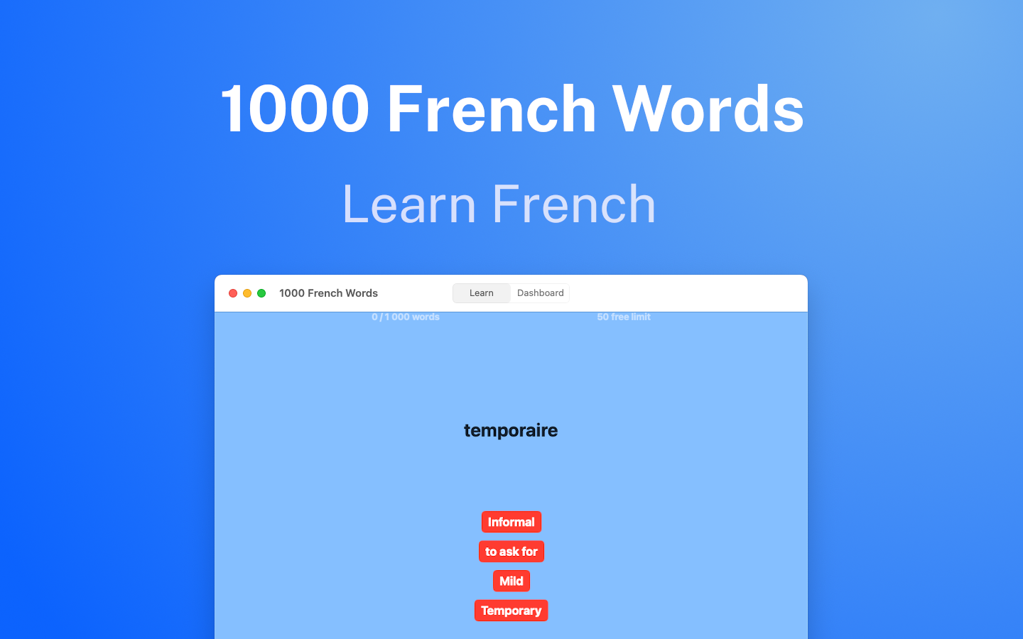 1000 French Words To Learn screenshot 4