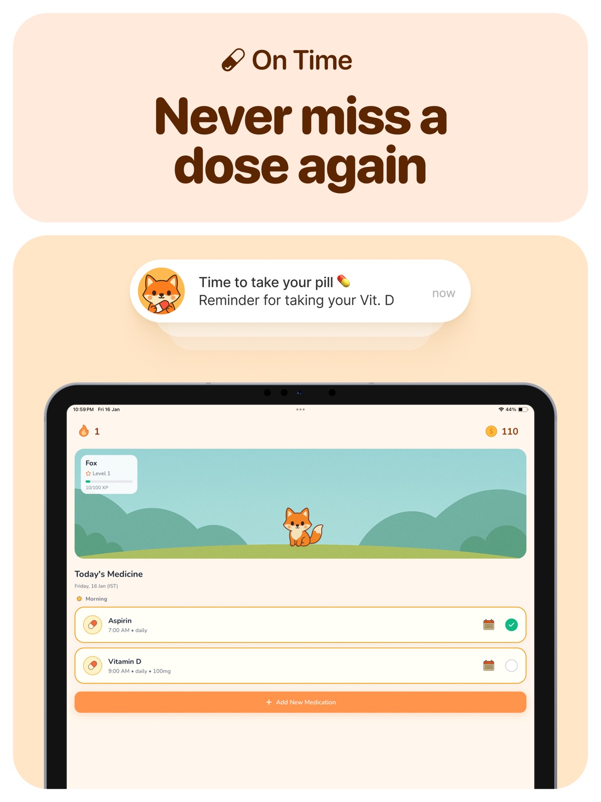 PillPets - Pill Reminders ipad screenshot 1
