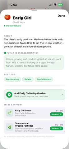 Furrow Garden & Plant ID iPhone screenshot