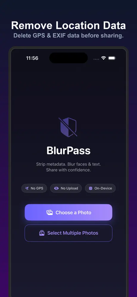 BlurPass: Privacy Photo Editor 应用截图