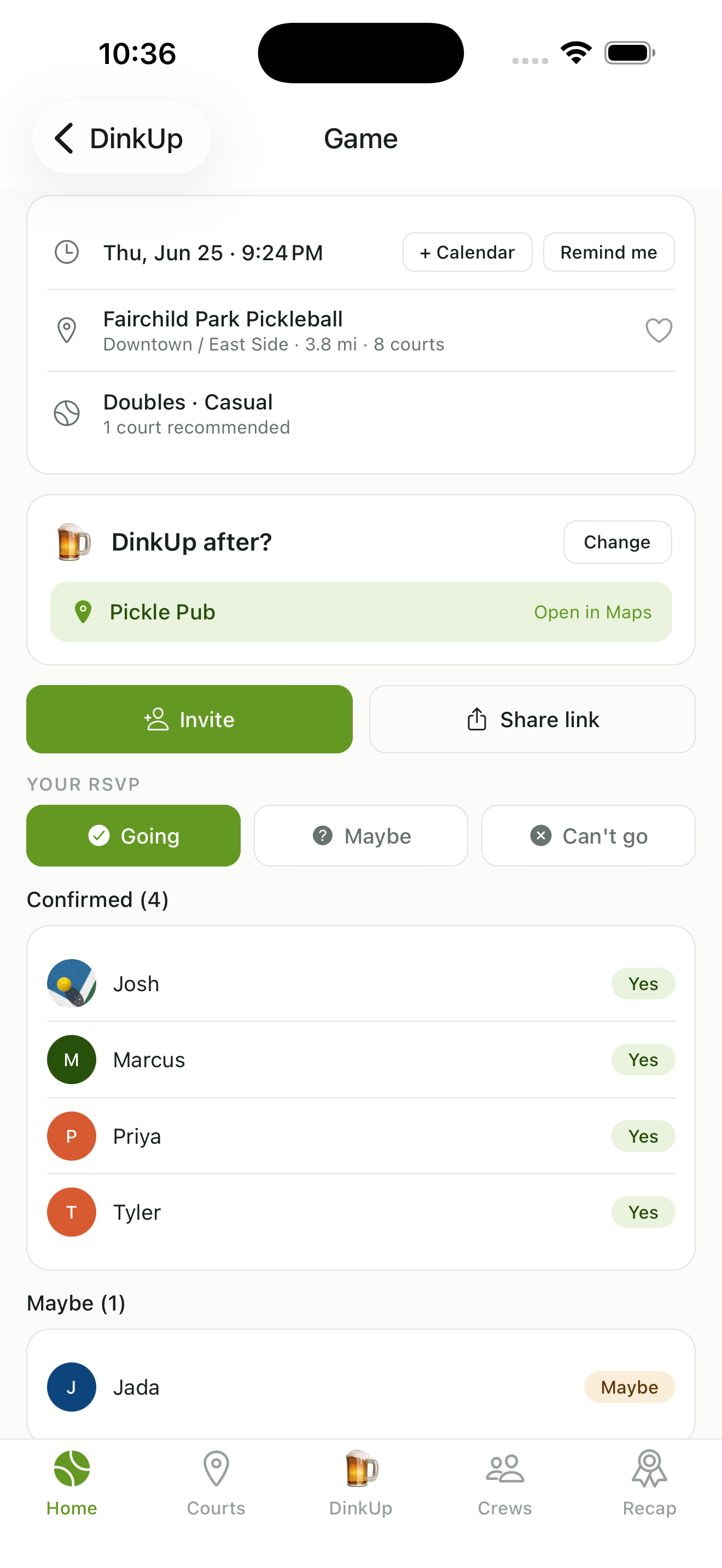 DinkUp: Fun, Food & Drinks screenshot 4