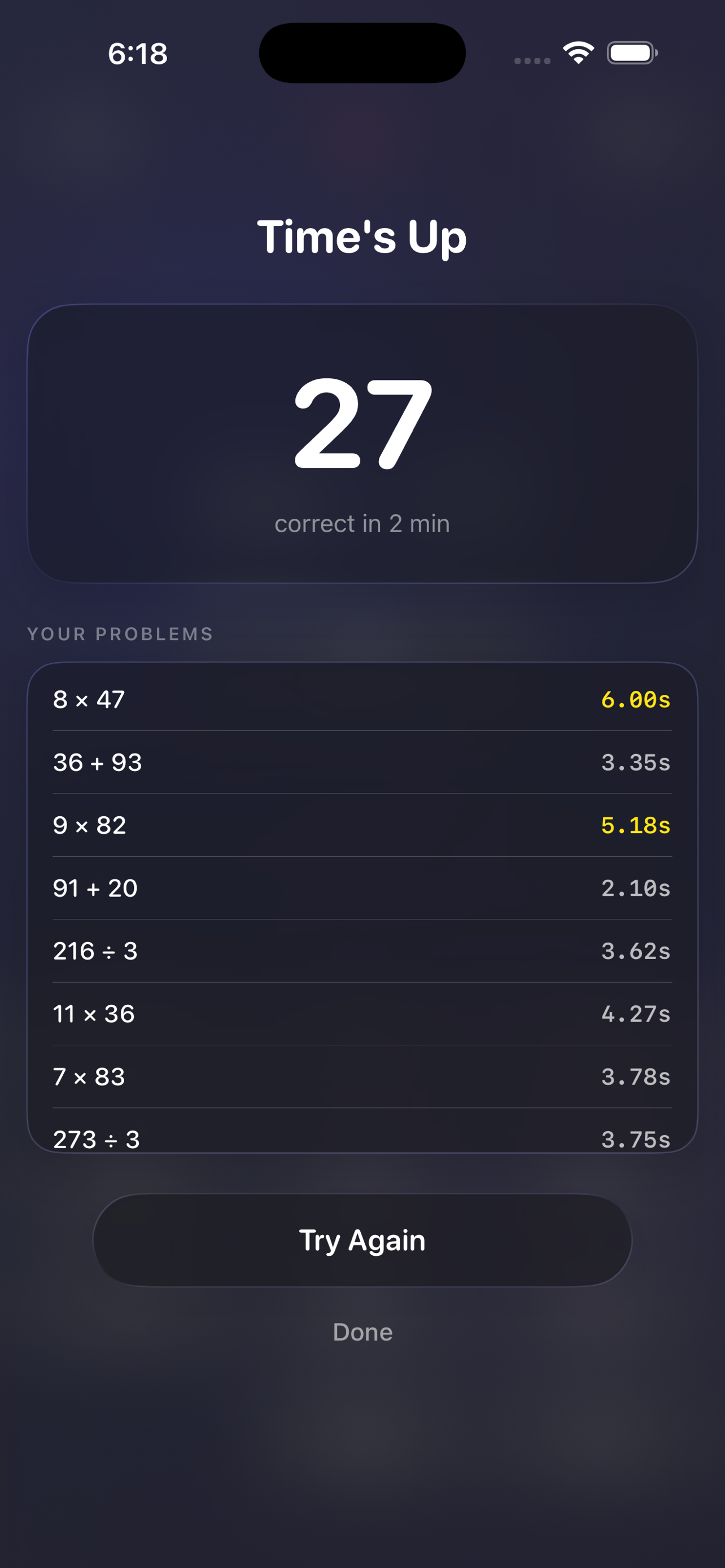 Arithmetic - Mental Math screenshot 2