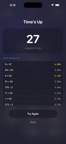 Arithmetic - Mental Math screenshot