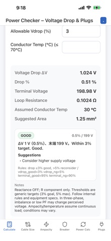 Volt Drop Check & Plug Screenshot 2 of 10