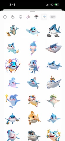 Gliding Ray Stickers iPhone screenshot
