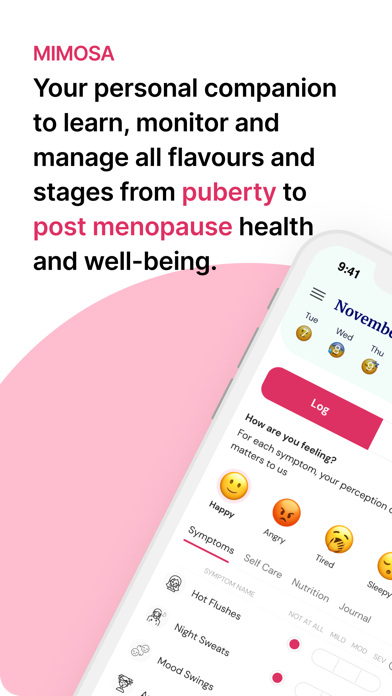 MIMOSA - Menopause Health Screenshot