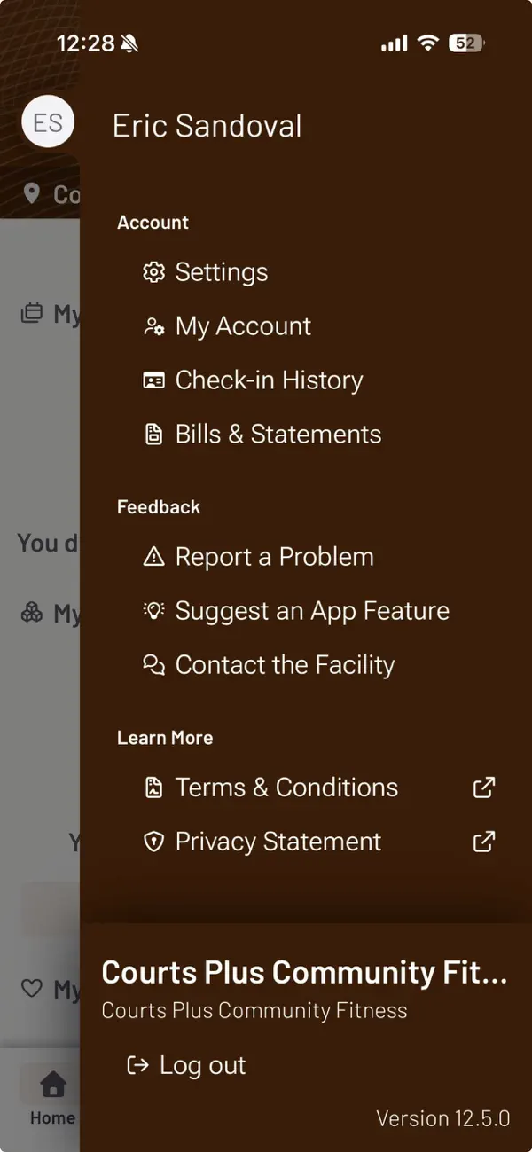 Screenshot #1 pour Courts Plus Community Fitness