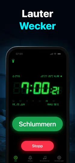 Screenshot von Wecker HD - Alarm Clock auf dem iPhone 1
