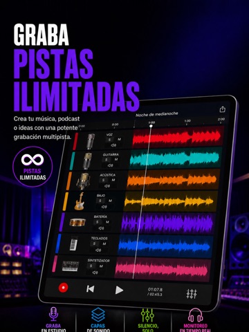 MicSwap MultiTrack Pro: Grabar App Store preview screenshot 8