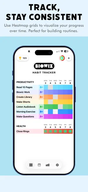 Biowiz Habit Tracker screenshot 1