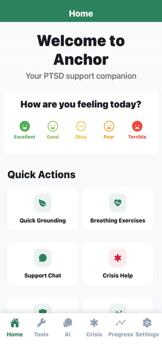 Anchor - PTSD Support Screenshot 1 of 8