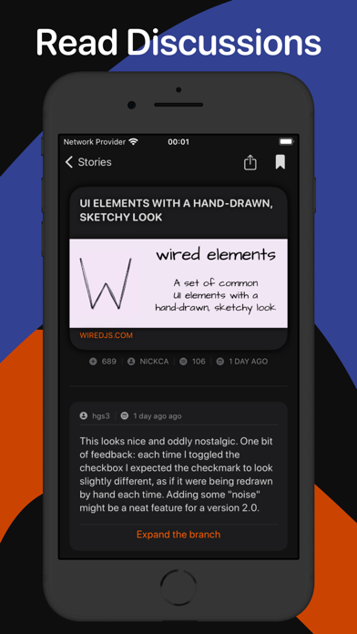 Hacker News Headlines Screenshot