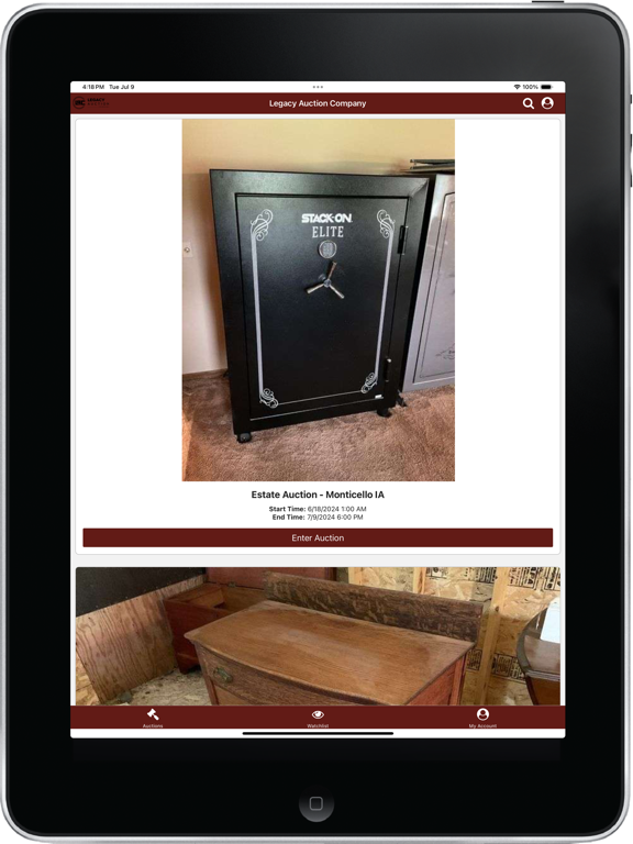 Legacy Auction Company iPad screenshot 1 - Business app