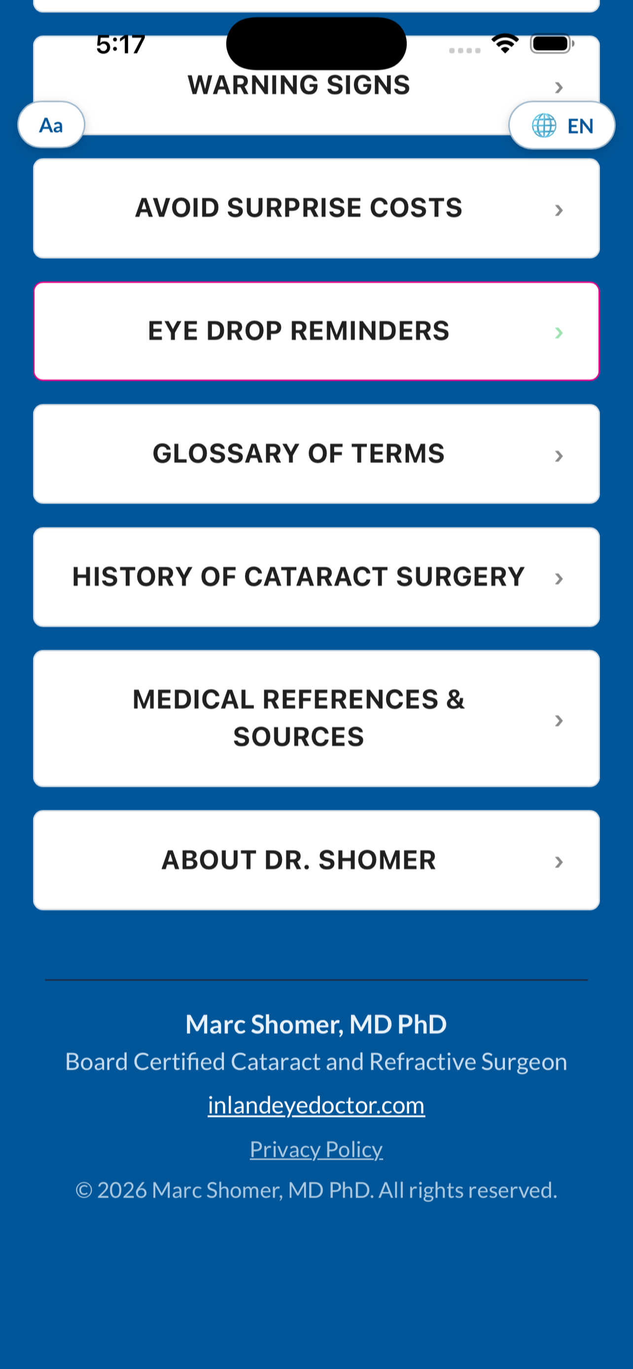 Cataract Surgery Guide screenshot 3