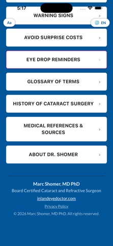Cataract Surgery Guide iPhone screenshot