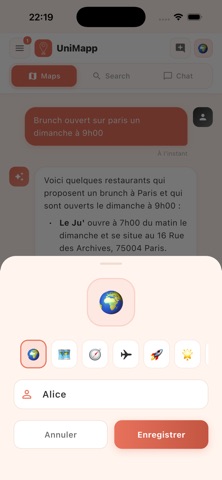 Unimapp iPhone screenshot