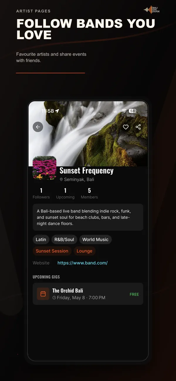 Screenshot #3 pour Bali Gig Guide