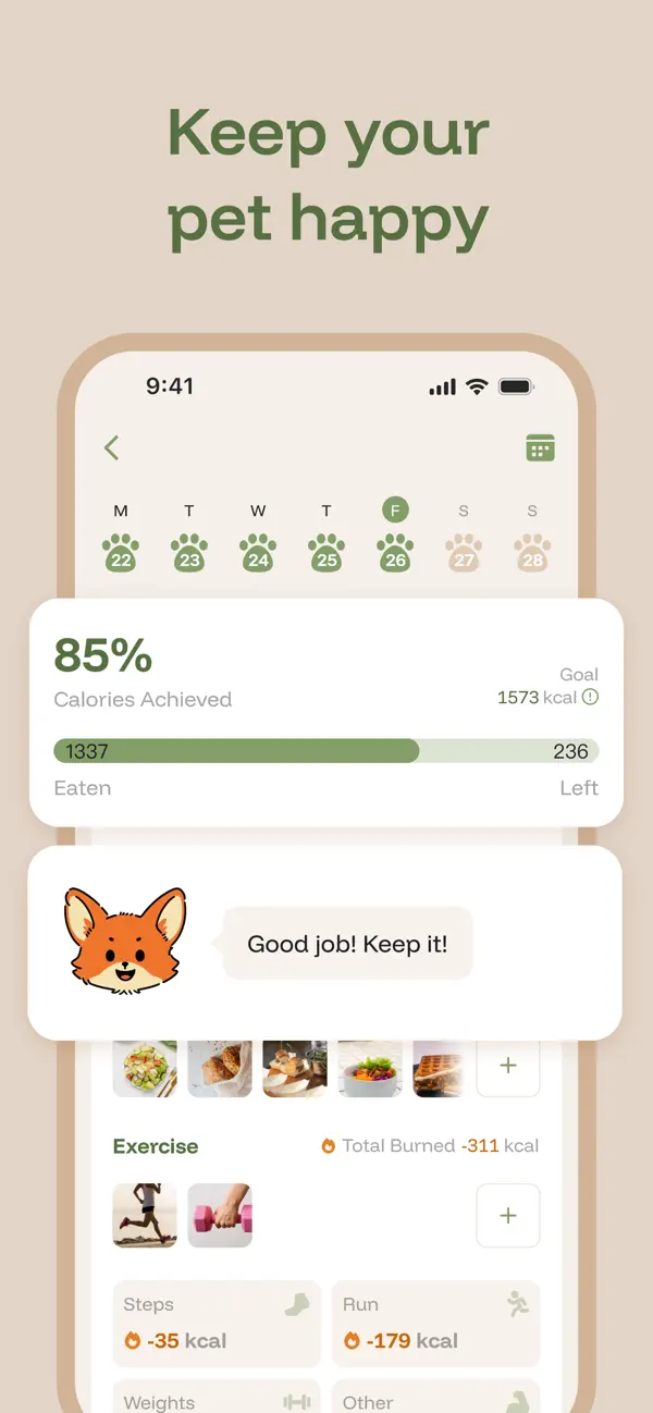 Screenshot #3 pour CaloPaw: AI Calorie & Pet