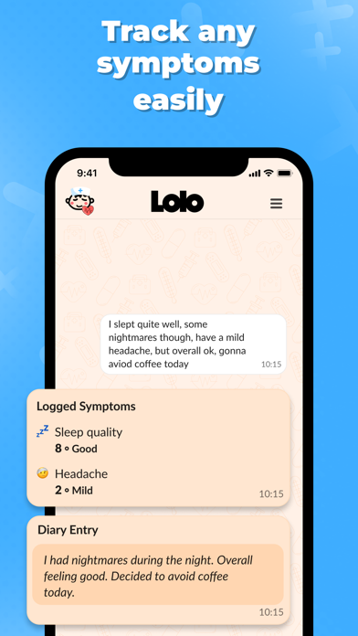 Symptom Tracker: Lolo Health Screenshot