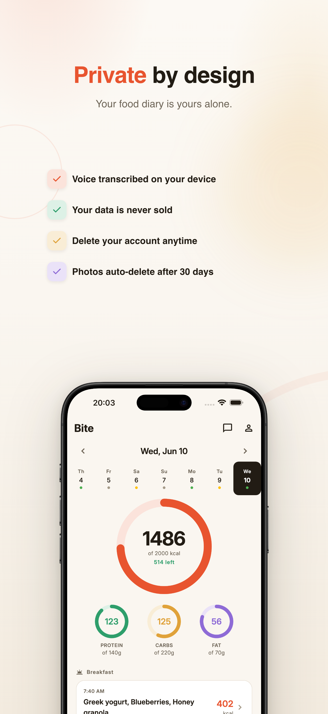 Bite: AI Calorie Tracker screenshot 5