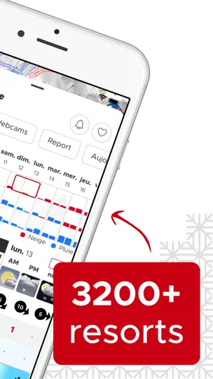 Capture d'écran de Snow-Forecast.com sur iPhone 2