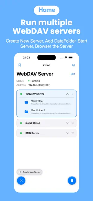 Zwind - WebDAV Server & Player screenshot 2
