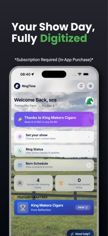 RingTime Horse Show Companion screenshot