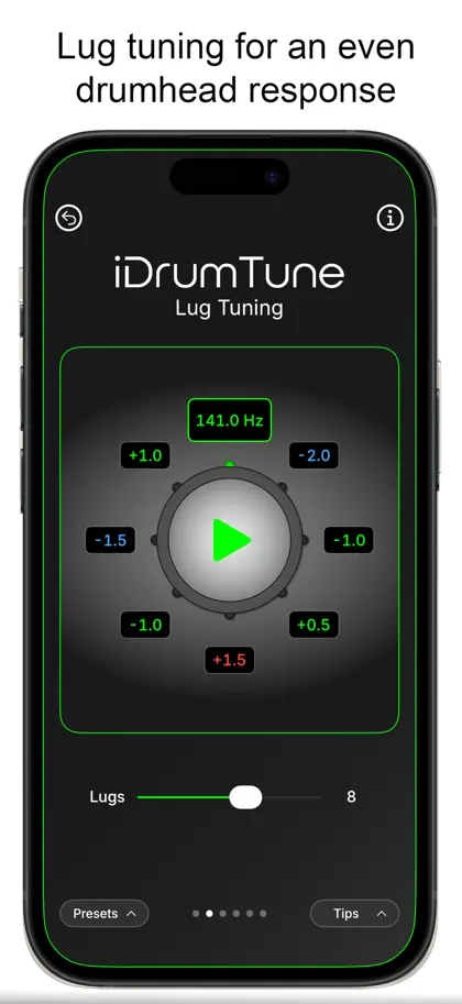 Screenshot 3 von 6 zu iDrumTune Precision Drum Tuner