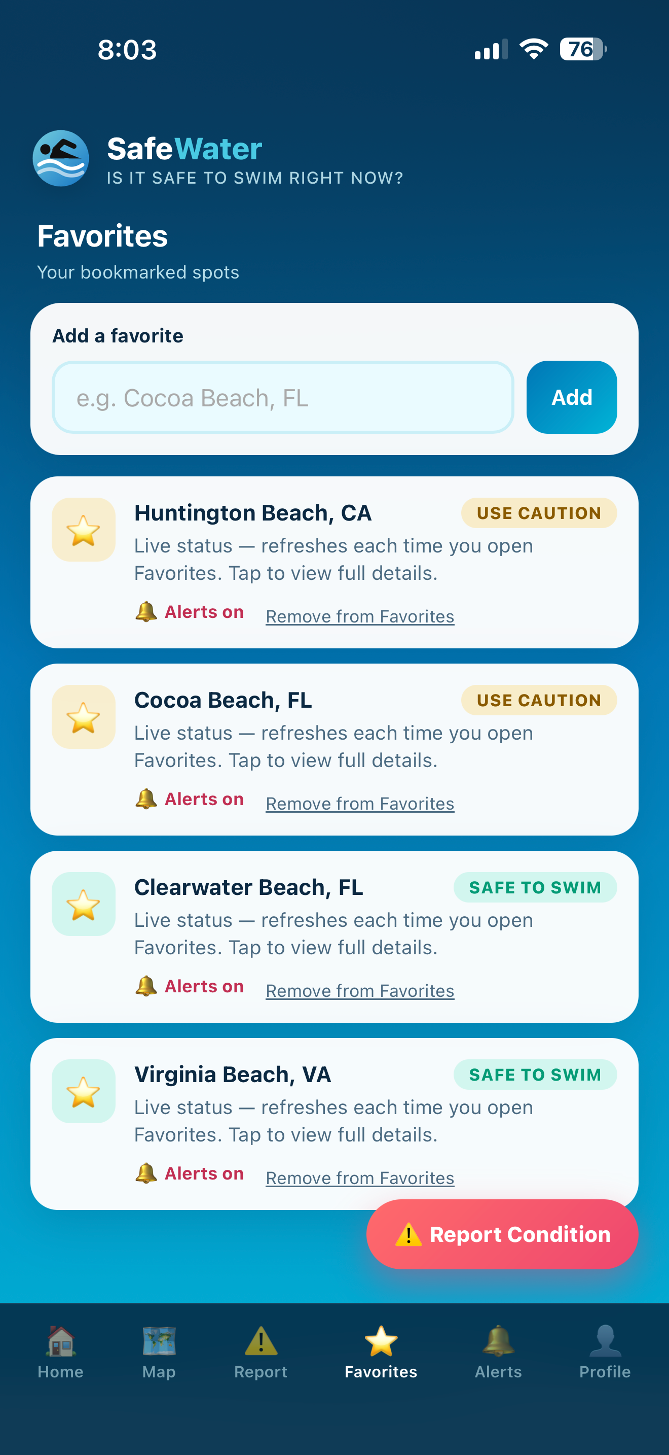 SafeWater App screenshot 2
