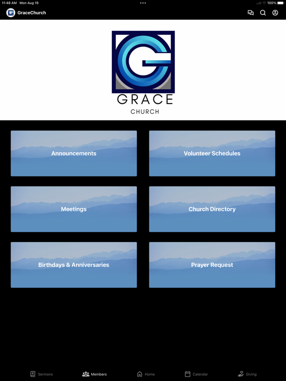 Grace Church Virginia iPad screenshot 2 - Education app