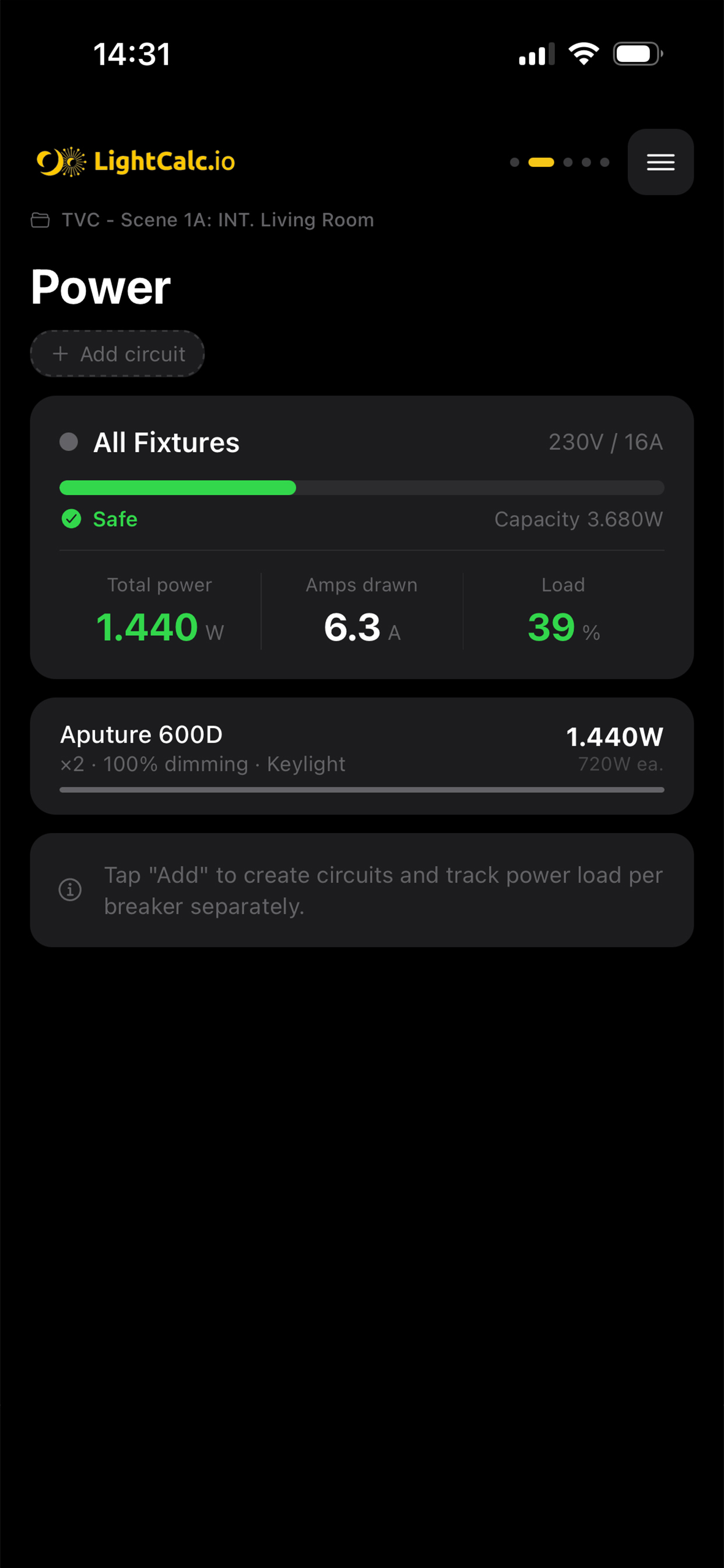 LightCalc.io screenshot 2