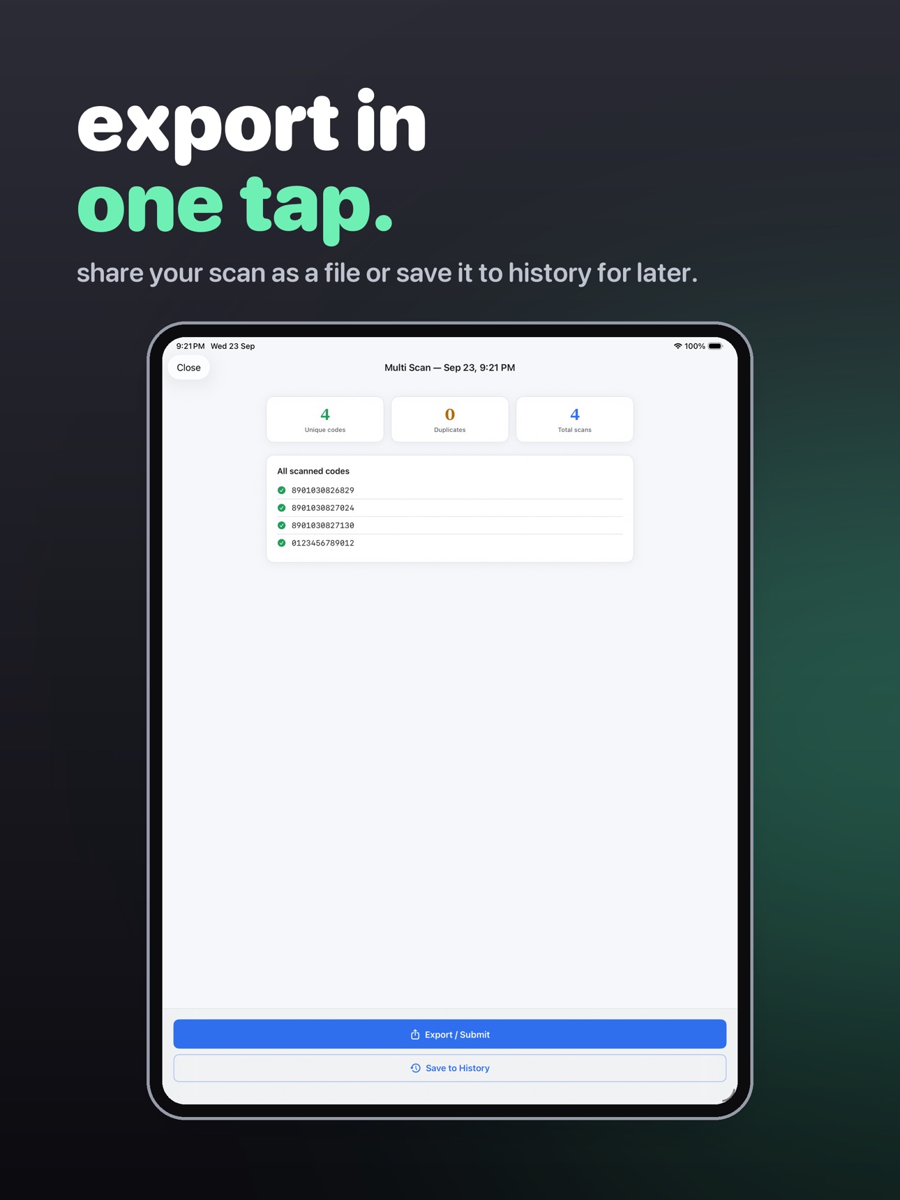 Screenshot 8 of MultiScanner : Barcode & QR