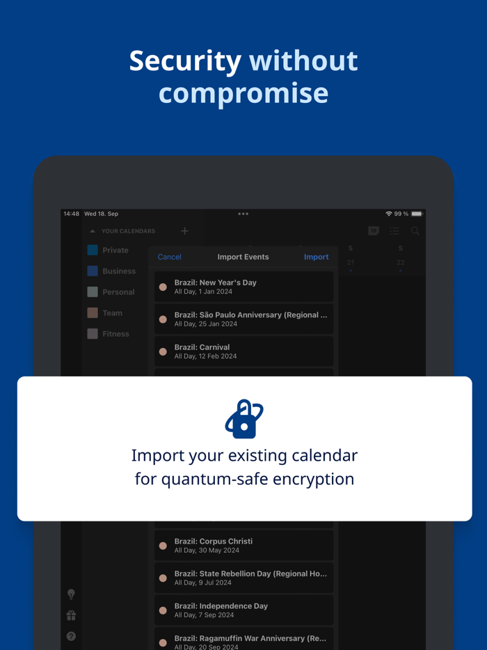 Tuta Secure Private Calendar