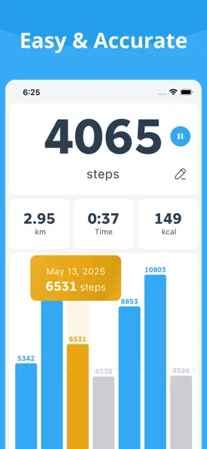 Pedometer: Walk & Step Counter iPhone screenshot 4