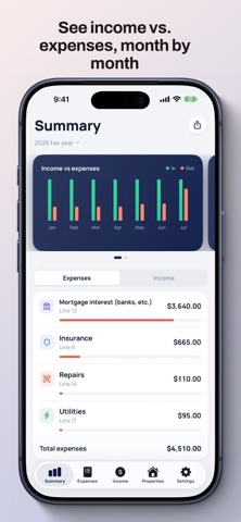 Rental Expenses: Schedule E Screenshot 2 of 6