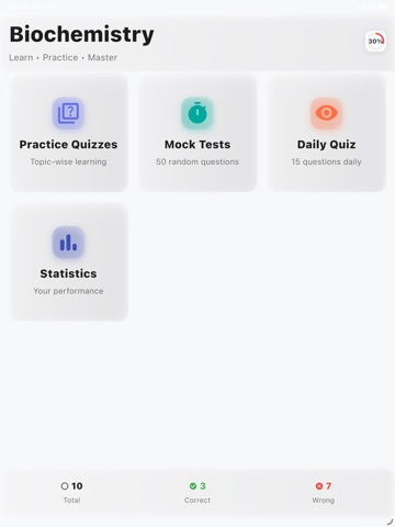 Biochemistry Practice Pro iPad screenshot