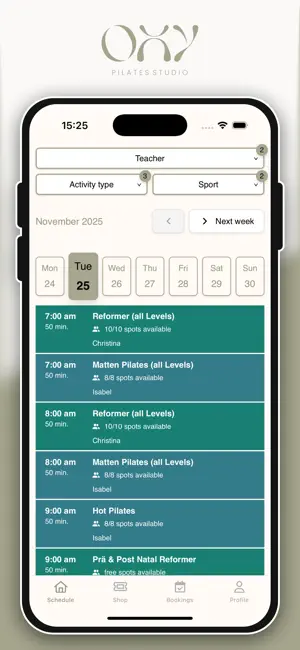 oxy pilatesstudio screenshot 1
