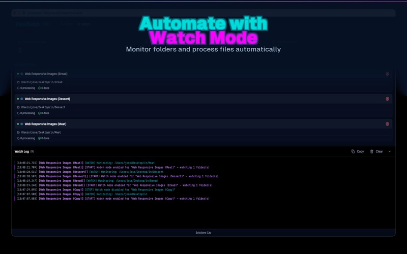FlowBatch screenshot