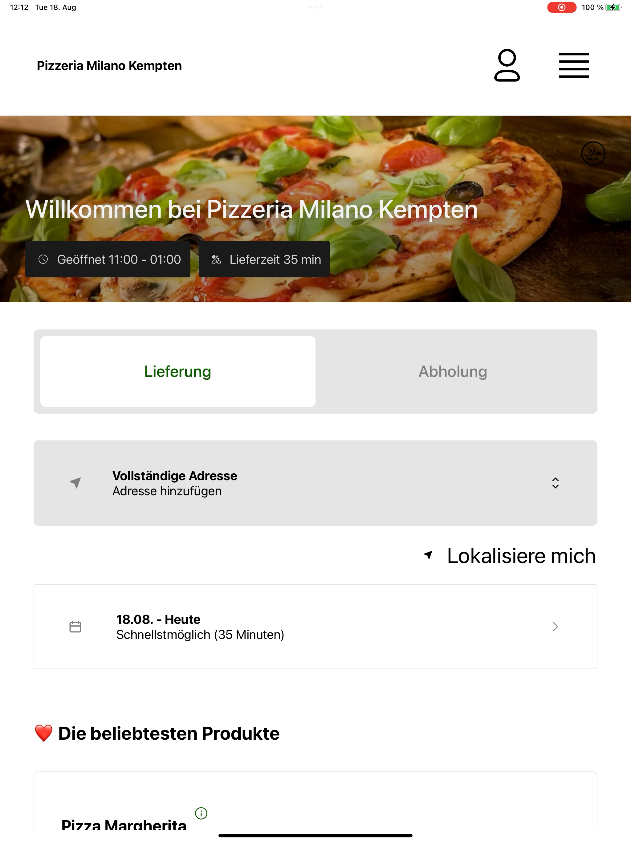Pizzeria Milano Kempten DE screenshot 14