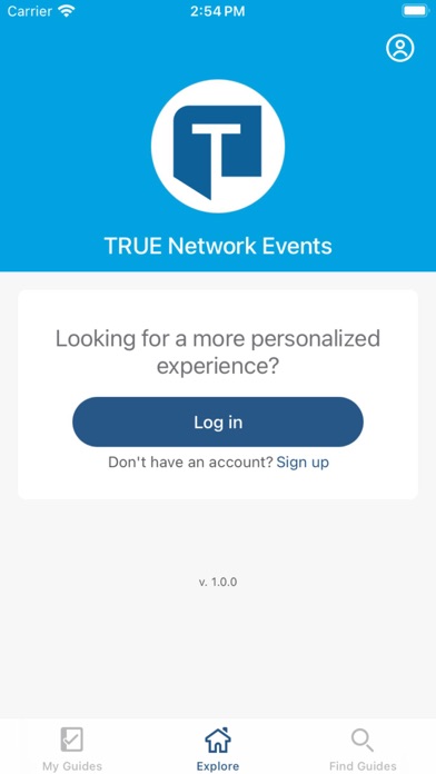 Screenshot 1 of TRUE Network Events App
