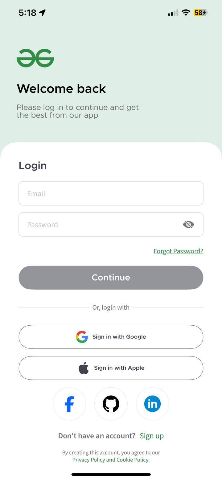 GeeksforGeeks - Learn Coding screenshot 1