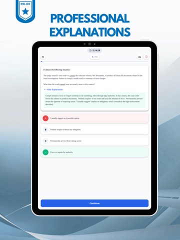 PELLETB Police Test Prep 2026 iPad screenshot