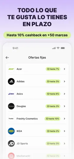 Captura de pantalla de Plazo · Tarjeta Y Préstamos en iPhone 3