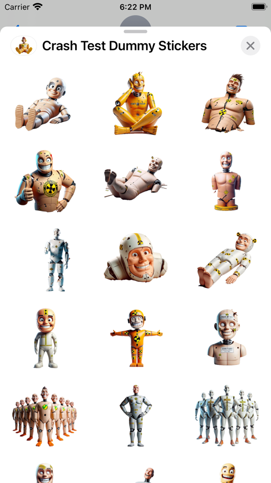 #1. Crash Test Dummy Stickers (iOS) Podle: Paul Scott