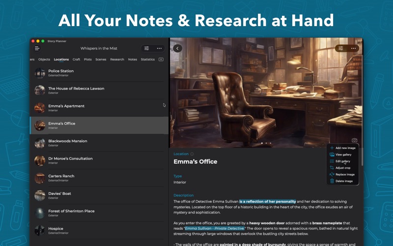 Story Planner for Writers iPhone screenshot