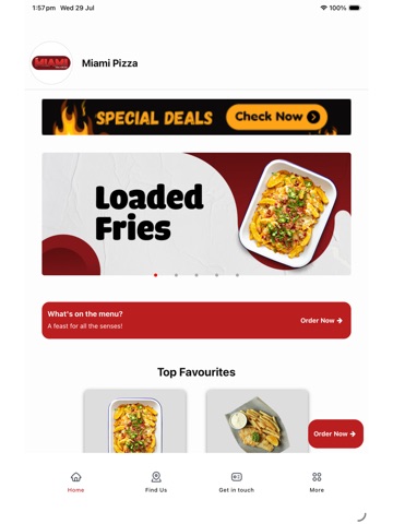 Miami Pizza Parlour Leven iPad screenshot